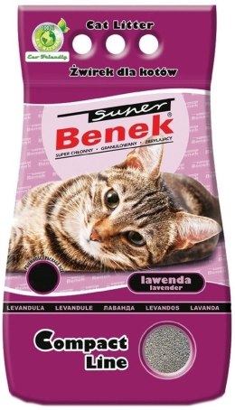CERTECH Super Benek Compact Lawenda - żwirek dla kota zbrylający - 25 l