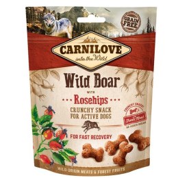 CARNILOVE Fresh Crunchy Wild Boar & Rosehips With Fresh Meat - przysmak dla psa - 200 g