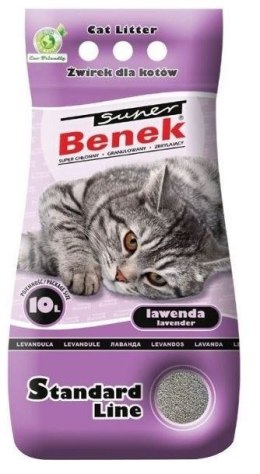CERTECH Super Benek Standard Lawenda - żwirek dla kota zbrylający - 10l