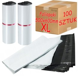 Foliopaki Kurierskie Białe XL 500x600mm - 100 szt.