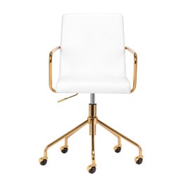 Krzesło Kosmetyczne QS-OF211G złoto białe